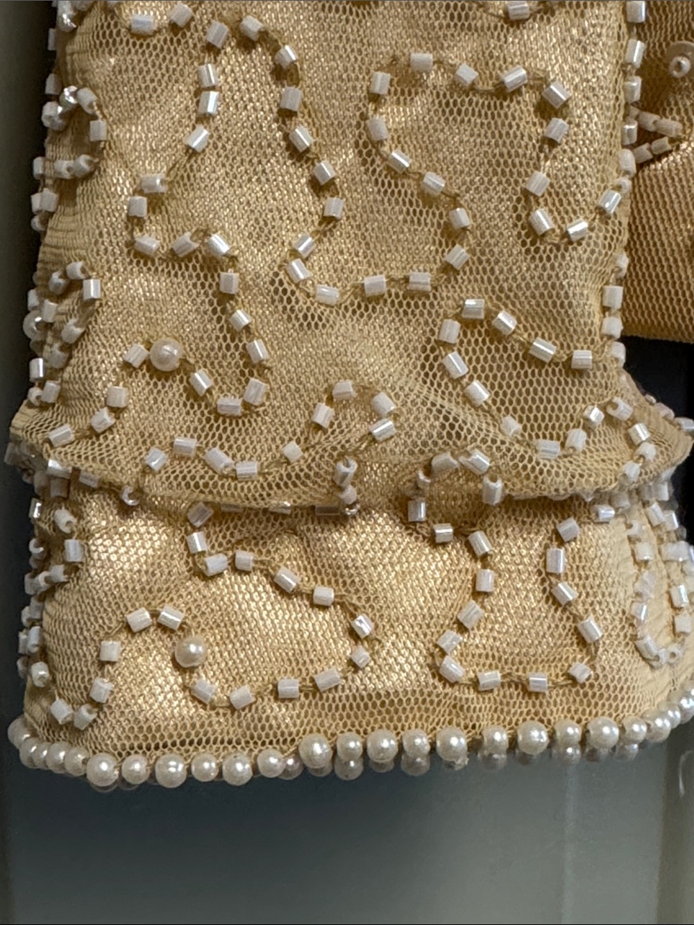 Gorgeous Together Champagne Beaded Floral Embellished Jacket Sz 6 - Picture 5 of 7
